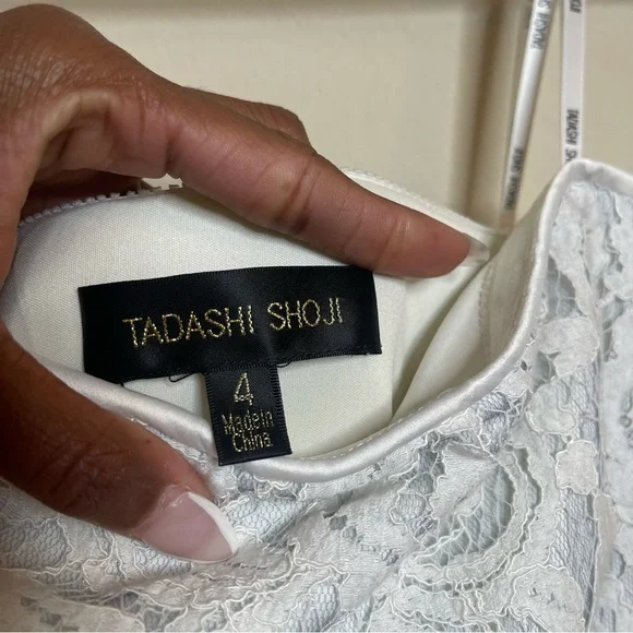 Tadashi Shoji Lace Overlay Strapless Dress - Picture 3 of 14